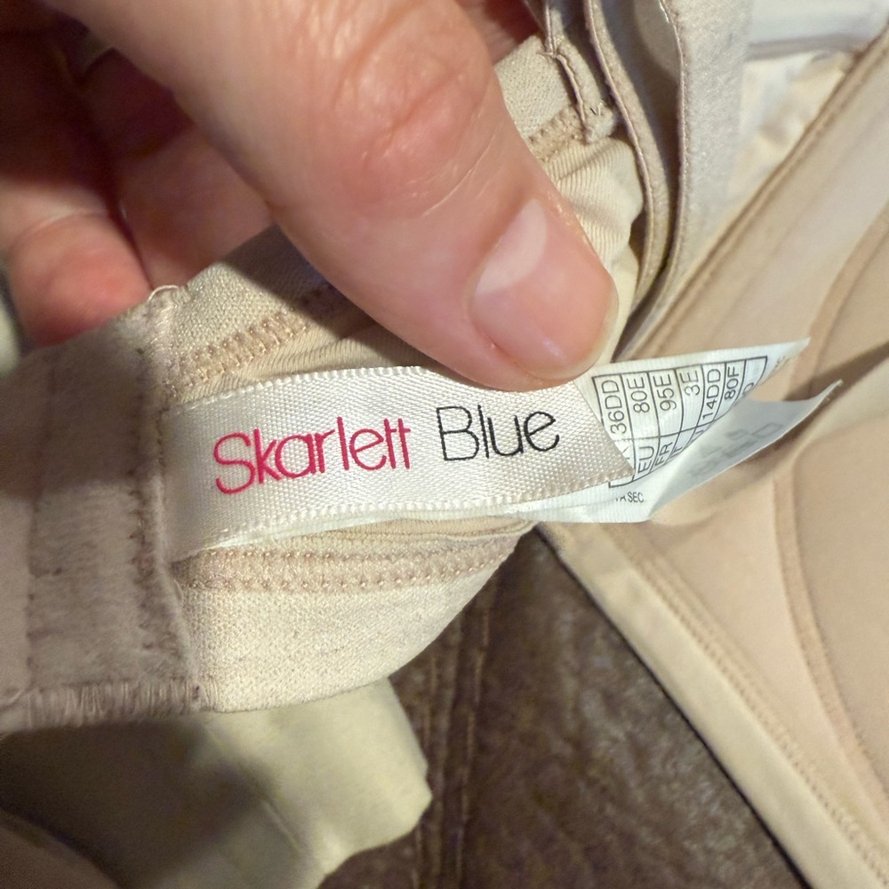 Skarlett Blue Prestige Wireless Push Up Bra size 36DD in cashmere - Picture 10 of 12